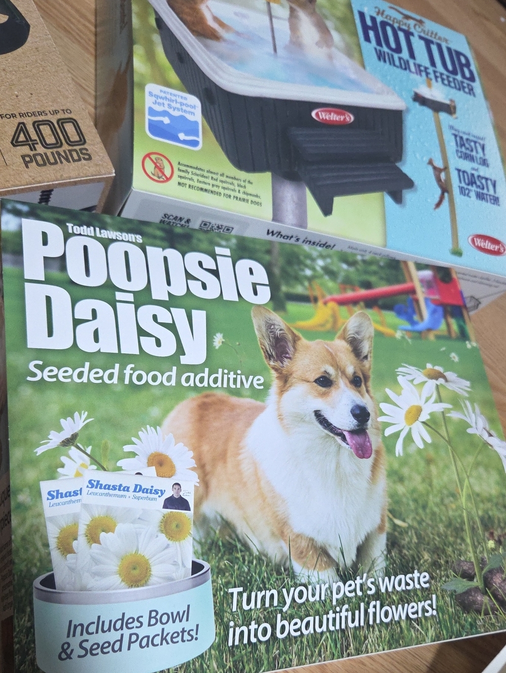 3 Funny Prank Gift Boxes Poopsie Daisy Squirrel Hot Tub Feeder Bicycle Seat Belt